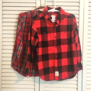 Pair of Boys Long Sleeve Shirts